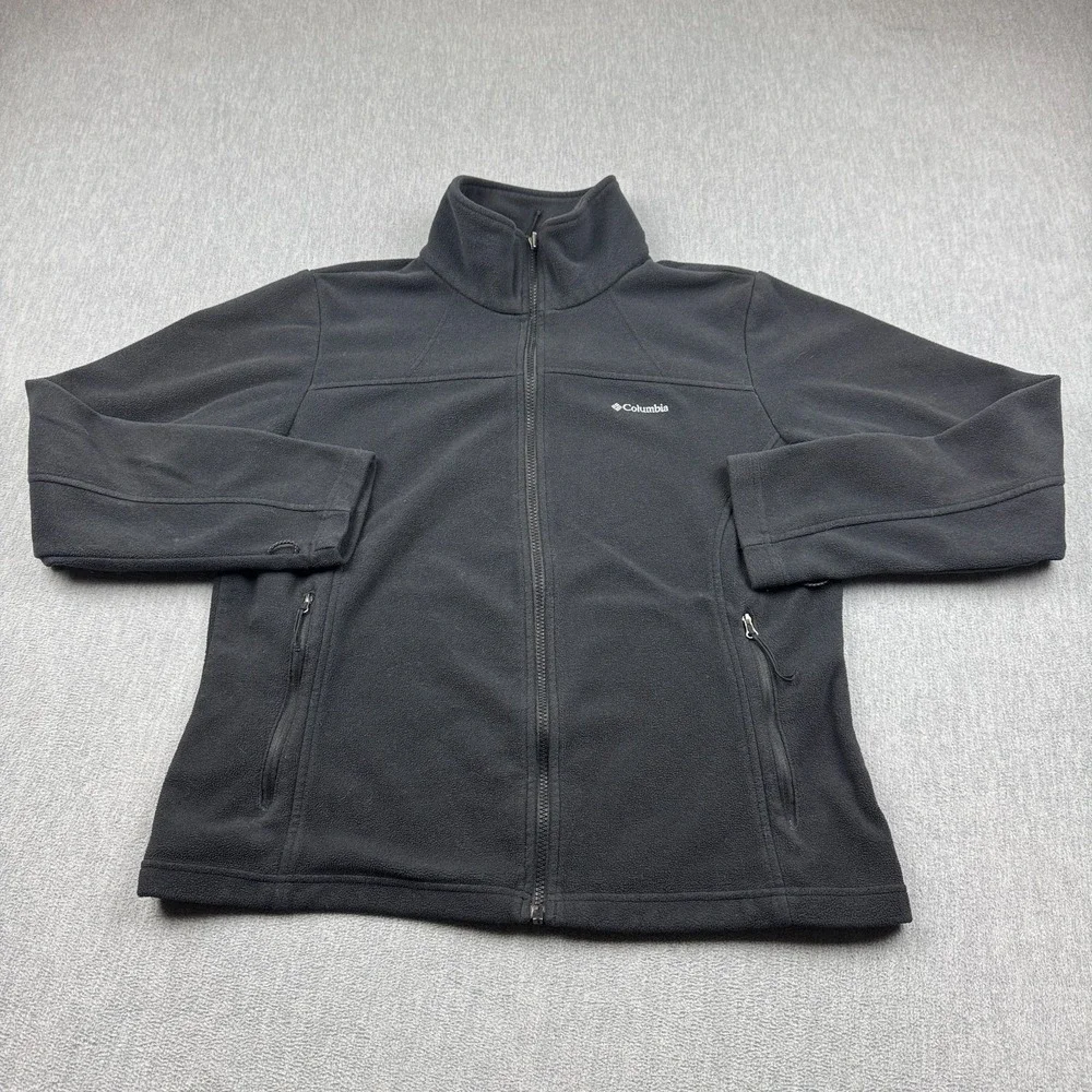 Columbia Jacket Womens XL Black Benton‎ Springs Full Zip Fleece Outdoor Hiking
